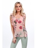 Bluza pudrata cu flori pentru uz zilnic MP28633 - Magazin online - Boutique